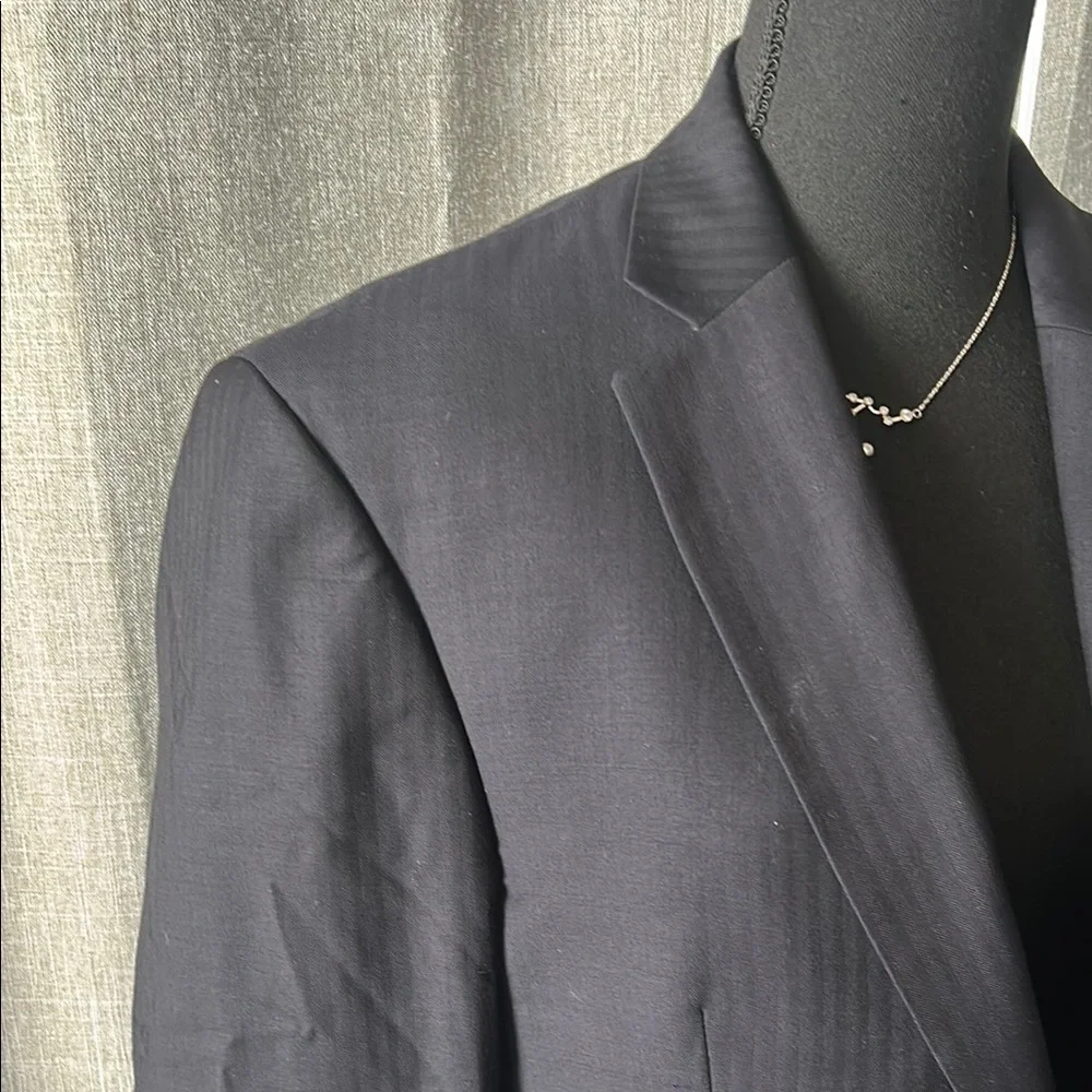 Tasso Elba Black Sport Coat with Structured Shoulders